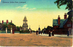 Postcard of the Entrance to Sefton Park, early 1900s