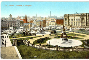 Postcard of St John's Gardens, early 1900s