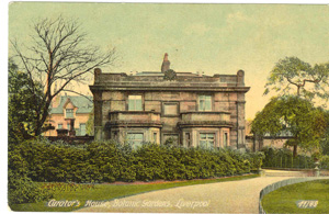 Postcard of the Curator's House, Wavertree Botanic Garden, early 1909